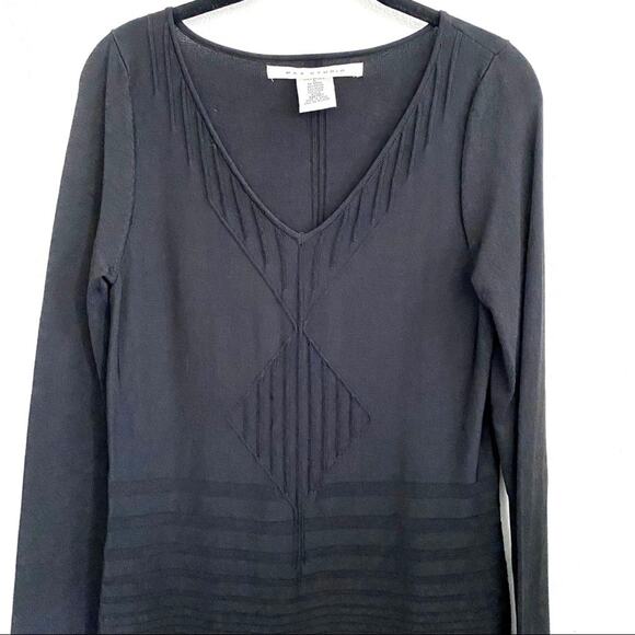 Max Studio Long Sleeve Black Bandage Dress Size Medium - Picture 2 of 12